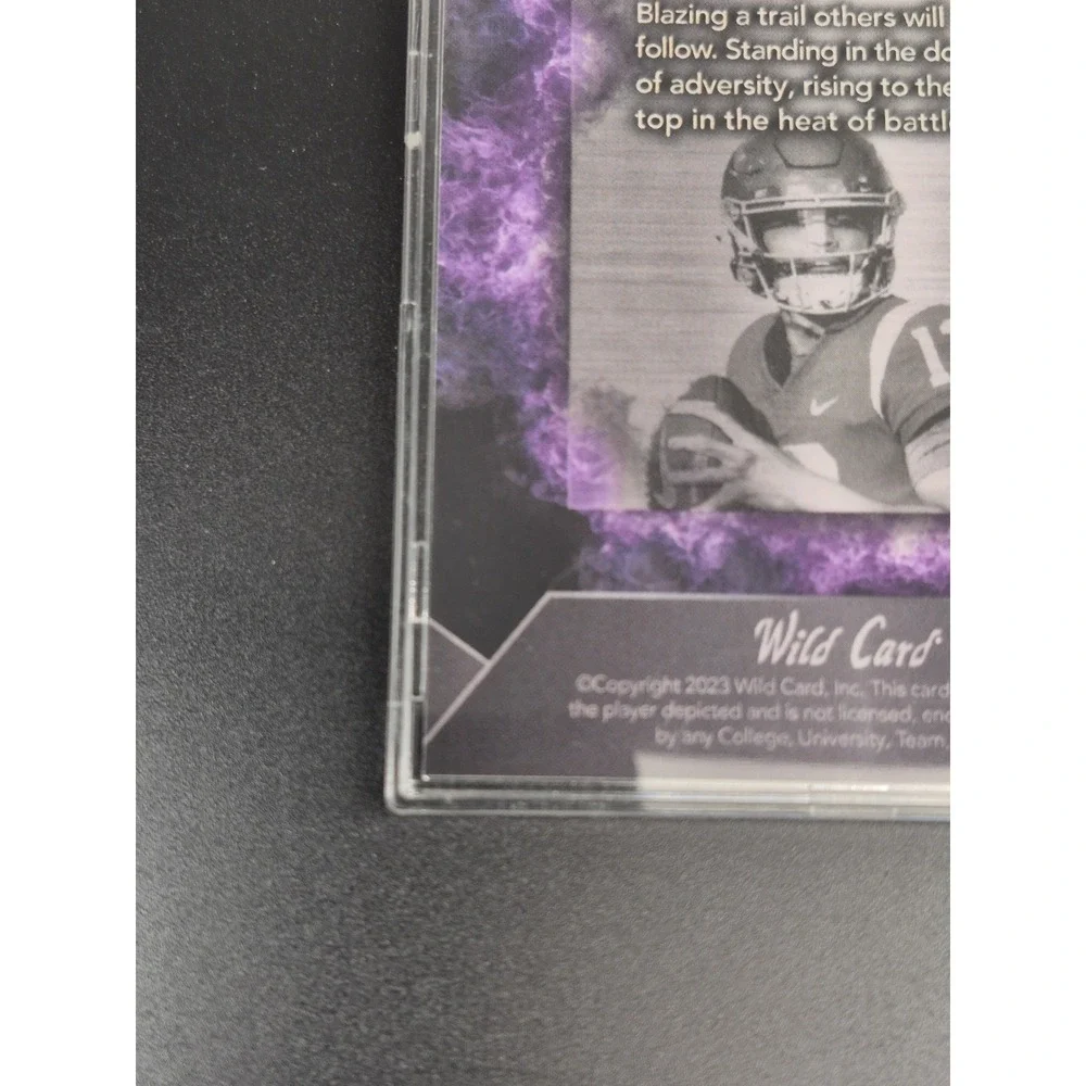 2023 Wild Card Matte Caleb Williams ##RH-CW Rookie Heat Purple Smoke /100